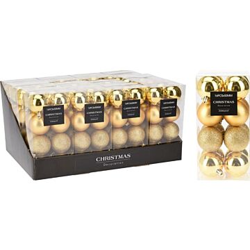 Weihnachtskugel gold Ø 5 cm Satz mit 16 Stück
