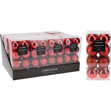 Weihnachtskugel rot Ø 5 cm Satz mit 16 Stück