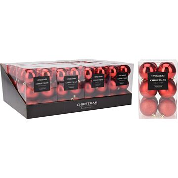 Weihnachtskugel rot Ø 6 cm Satz von 12