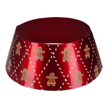 Weihnachtsbaumring Lebkuchen Metall rot 69 cm