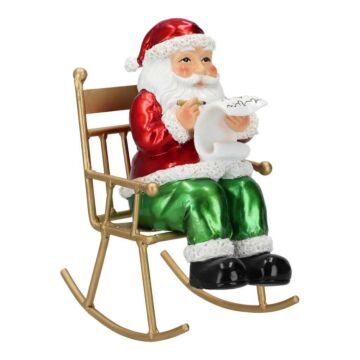 Weihnachtsmann Schaukelstuhl poly 20 cm
