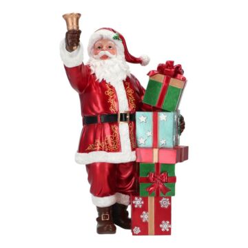 Weihnachtsmann mit Geschenken poly 27,5 cm