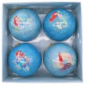 Little Mermaid box Weihnachtskugeln Satz von 4 - Kurt Adler