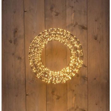 Weihnachtskranz 1440LED Metall Schwarz 48 cm
