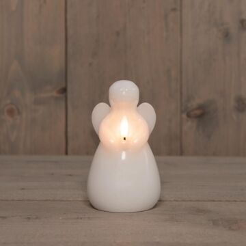 LED Kerze Engel Wachs 14,5 cm weiß - Anna’s Collection