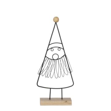 Dekoration Weihnachtsmann schwarz 30,5 cm - House of Seasons