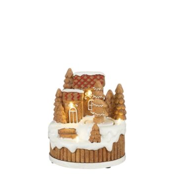 Weihnachtsszene Lebkuchen braun 15 cm - Luville
