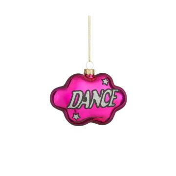 Disco-Ornament DANCE Glas lila 10,5 cm - House of Seasons
