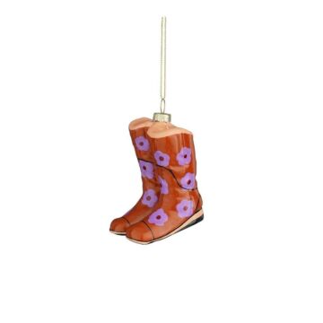 Gartendekoration Stiefelglas lila 8,5 cm - House of Seasons