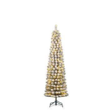 Weihnachtsbaum Charlton Pilar 120LED grün mit Schnee 185 cm - Black Box