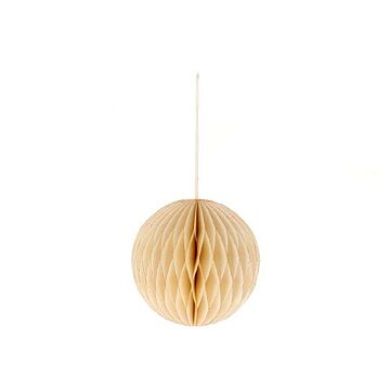 Anhängerkugel Honeycomb Papier weiß 15 cm - HBX