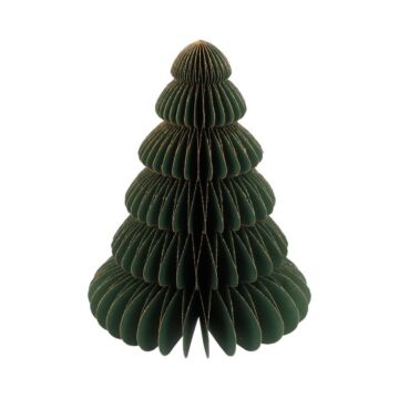 Weihnachtsbaum rund Honeycomb Papier grün 30 cm - HBX