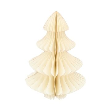 Weihnachtsbaum curve Honeycomb Papier weiß 30 cm - HBX