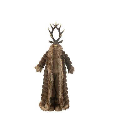 Statue Hirsch stehend Textiljacke 76 cm