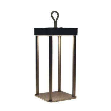 Windlicht warm white LED wireless schwarz L 12 cm