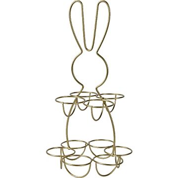 Eierhalter Hase Eisen goldfarben 32 cm 
