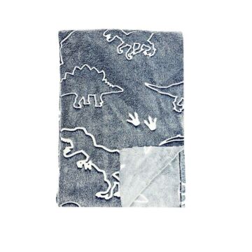 Plaid Dino glow in the dark blau