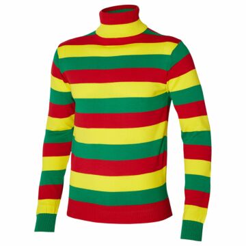 Gestrickter Party-Pullover gestreift mehrfarbig