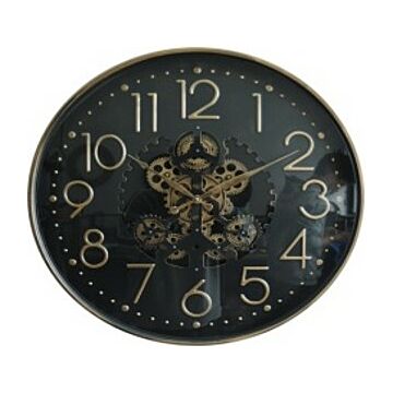 Clock with moving gears schwarz 60 cm Clock with moving gears schwarz 60 cm