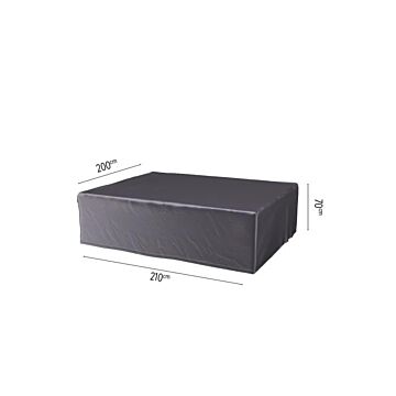 Lounge-Set Abdeckung L 210 cm schwarz - Platinum