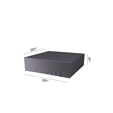 Lounge-Set Abdeckung L 300 cm schwarz - Platinum