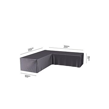 Lounge-Set Abdeckung L 255 cm schwarz - Platinum