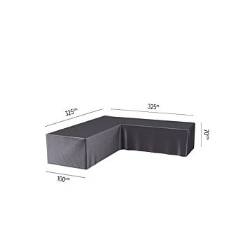 Lounge-Set Abdeckung L 325 cm schwarz - Platinum