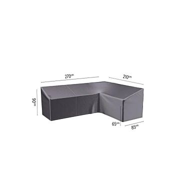 Lounge-Set Abdeckung L rechts  270 cm HB schwarz - Platinum