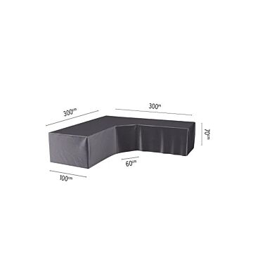 Lounge-Set Abdeckung L/Trapeze L 300 cm schwarz - Platinum