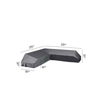 Abdeckung für Lounge-Plattform L 275 cm schwarz - Platinum