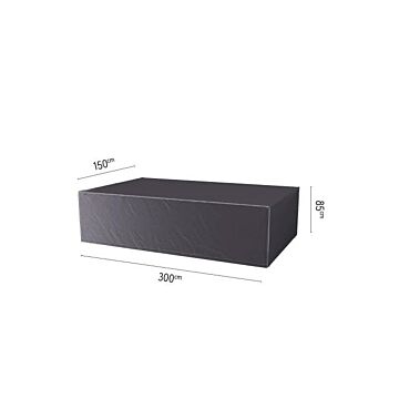 Abdeckung für Gartengarnitur L 300 cm schwarz - Platinum