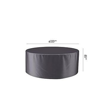 Abdeckung für Gartenmöbel Ø320 cm schwarz - Platinum