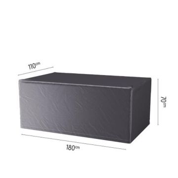 Loungeset Abdeckung Tisch L 180 cm schwarz - Platinum