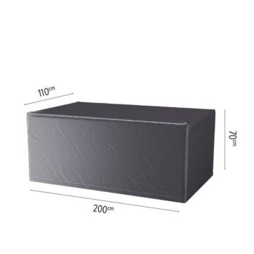 Loungeset Abdeckung Tisch L 200 cm schwarz - Platinum