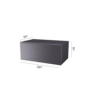 Lounge-Set Abdeckung Tisch L 220 cm schwarz - Platinum