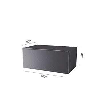 Loungeset Abdeckplatte Tisch L 260 cm schwarz - Platinum