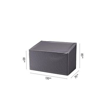 Lounge-Set Abdeckung Tisch L 130 cm schwarz - Platinum