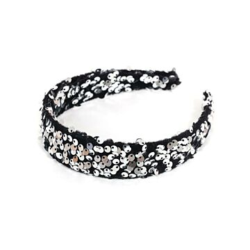 Pailletten Haarband Silber