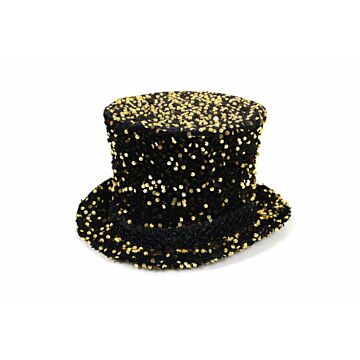 Luxus Zylinder Pailletten Gold