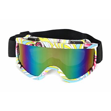 Skibrille Weiß multi