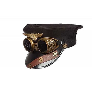 Steampunk Brille - braun schwarz