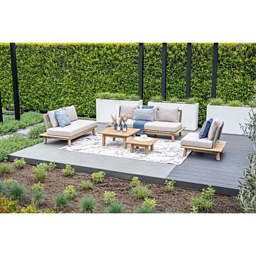 Sofa lunar 2-Sitzer Akazie grau - Garden Impressions