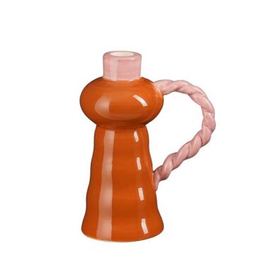 Kerzenleuchter Viva orange 17 cm - Mica