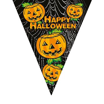 Wimpelkette Happy Halloween 10 Wimpel 5 Meter
