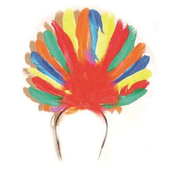 Haarreif mit leuchtenden Federn