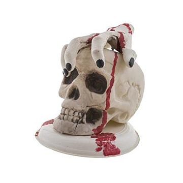 Totenkopf mit Hand und Blut Licht 18 x 22 x 21 cm