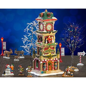 Lemax The Village Square Clock Tower Set inklusive Adapter 74254, 550 mA (weiß)