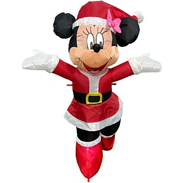 Aufblasbare Figur Minnie im Weihnachtsmannkostüm 125 cm - Disney