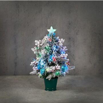 Baum Atlanta 50 LED-Lichtfaser grün multi 60 cm - Luca Lighting