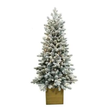 Weihnachtsbaum Snowy Norfolk Entrance 200 LED im Topf 137 cm
